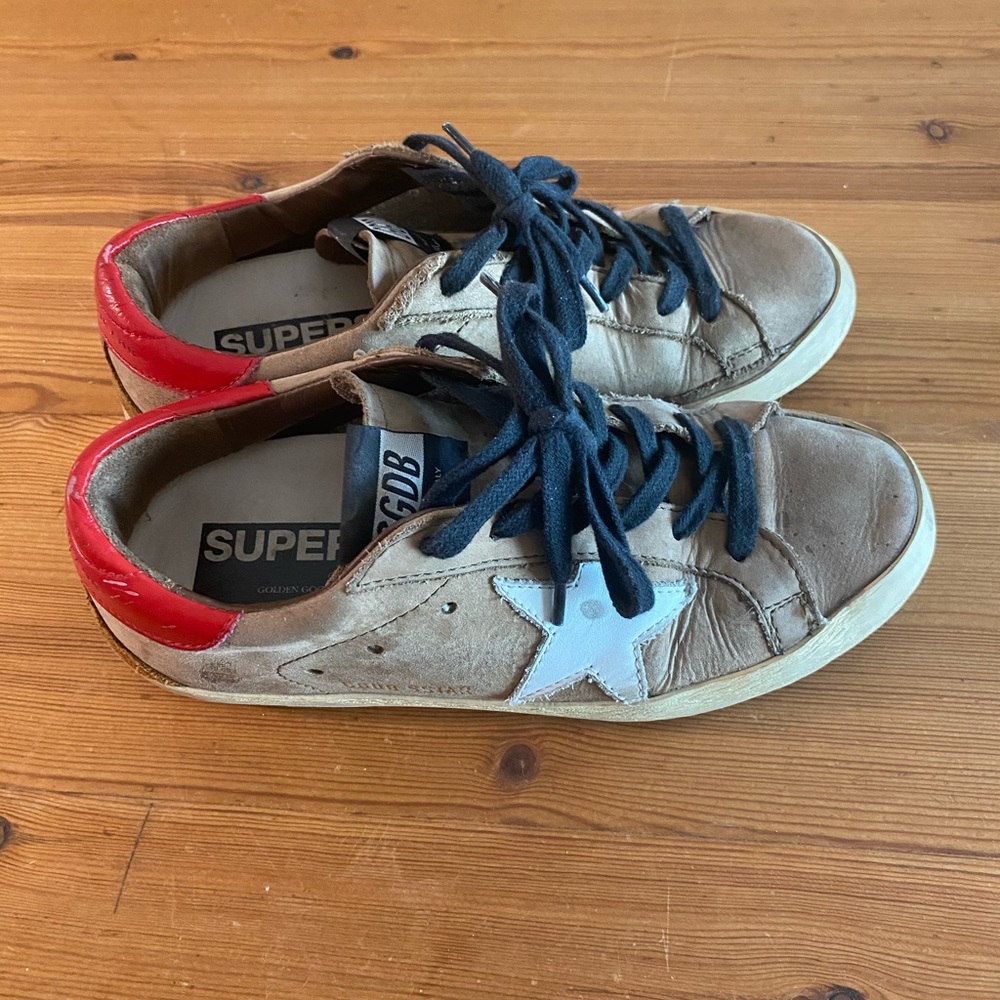 Golden Goose Tan Suede Sneakers - Picture 2 of 16